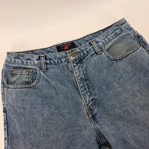 VTG 90's American Eagle Dungarees Mens Jeans Denim Straight Leg Pants Size 34x32